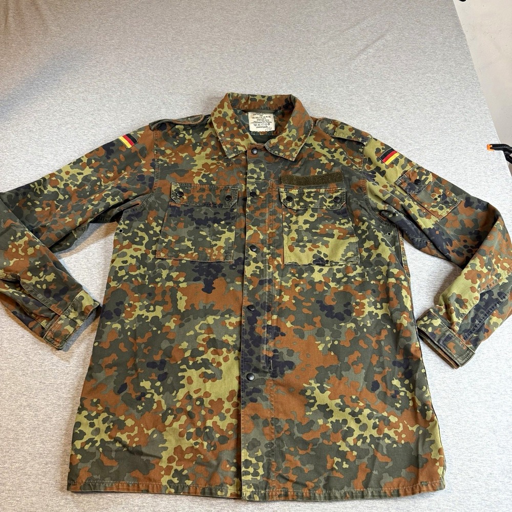GE Kohler Flecktarn Camo German Military Field Jacket Shirt 1999 NSN Sz 19